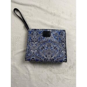 Liberty London for British Airways First Class Blue Damask Wristlet Pouch Bag
